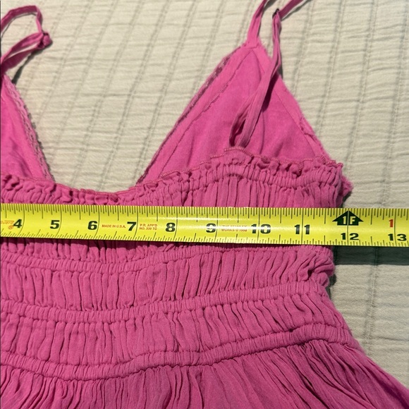 Free People One Pink Mini Dress Adjustable Straps Medium - Picture 8 of 9